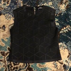 Zara Embossed Neoprene-type Top with Zipper Detail